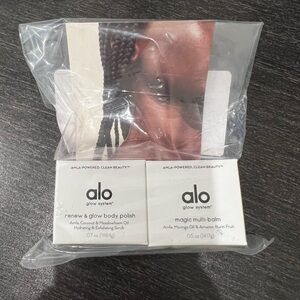 Alo Magic Multi-balm and Renew & Glow Body Polish